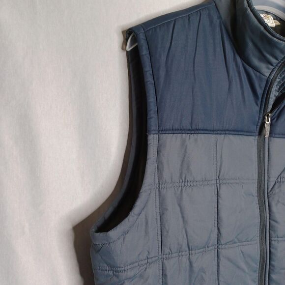 Cinch Vest Mens XL Blue Gray Quilted Puffer Fleece Lined Zip Western Outerwear - Picture 7 of 16